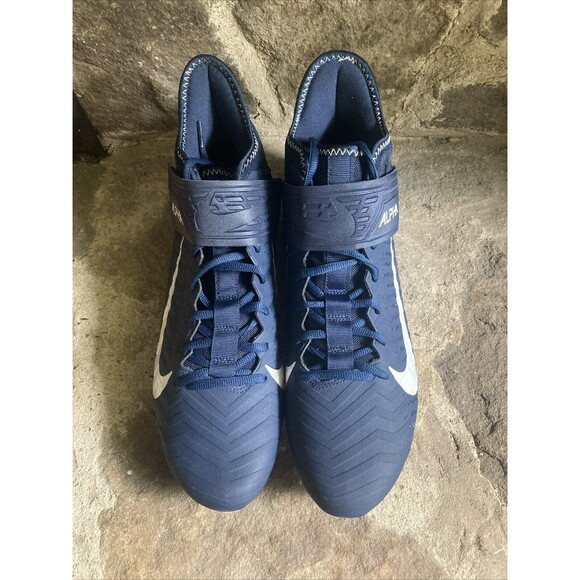 Nike Alpha Menace Pro 2 Football Cleats Navy White Men Size 12 BV3945-404 New - Picture 3 of 7